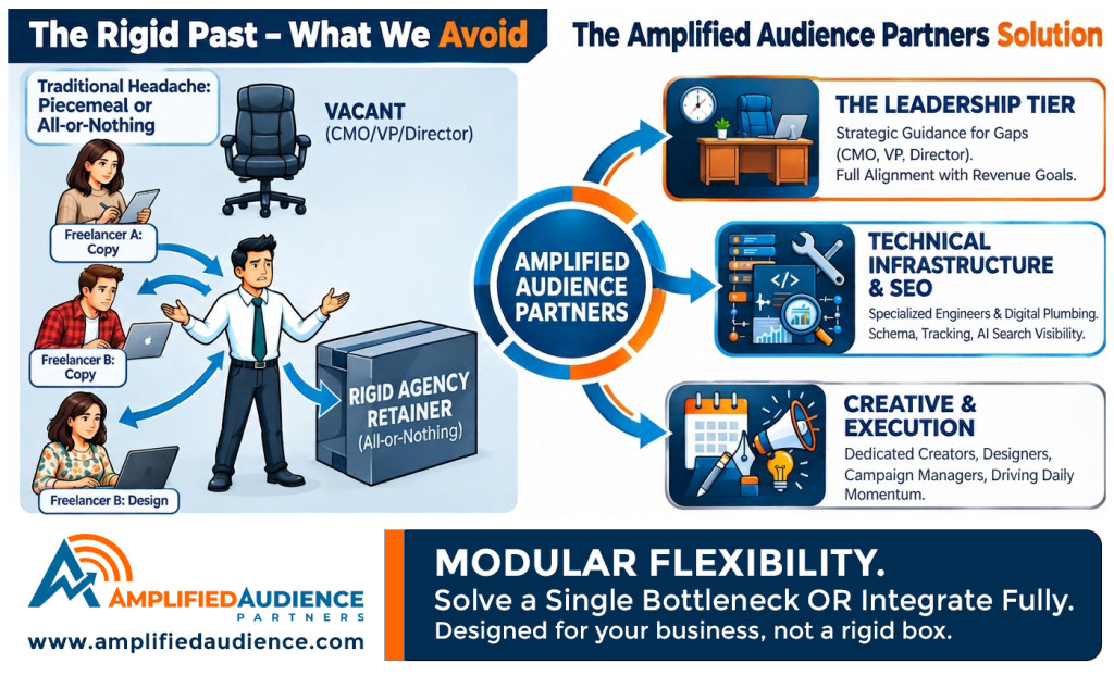 Who is Fractional marketing for info graphic
